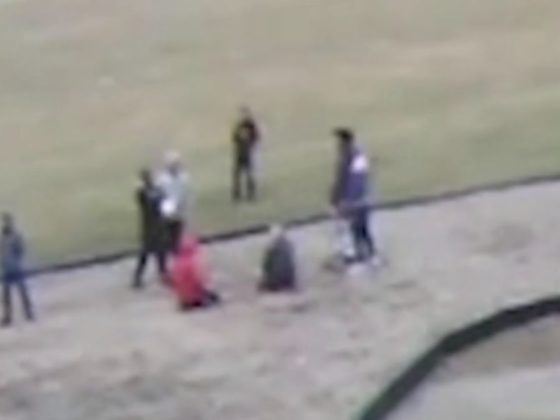 A harrowing video has surfaced of a racially charged schoolyard incident that rocked an Ohio community in February.
