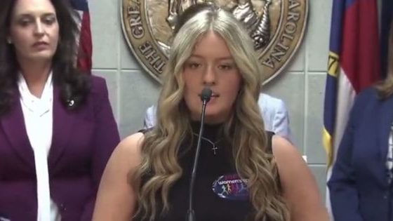 On Thursday, Payton McNabb testified to North Carolina legislators about the injury she suffered while playing against a male athlete in her high school volleyball game.