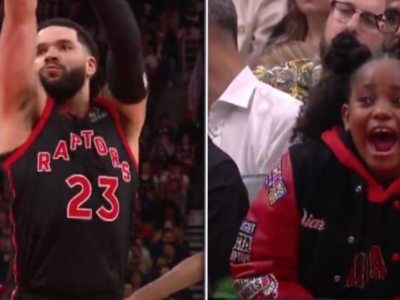 The daughter of Chicago Bulls All-Star DeMar DeRozan went viral on Wednesday for screaming every time the opposing Toronto Raptors took a free throw.