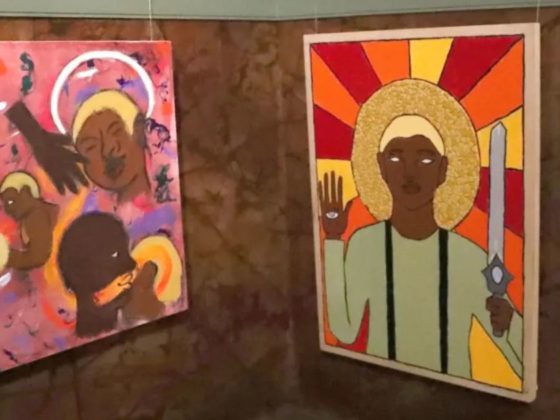 The exhibit reportedly was displayed next to an altar at the liberal Manhattan church, which offers a "gay-friendly" mass.