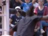Mikael Ymer was ejected following a meltdown in which he violently attacked an umpire's viewing tower with his own tennis racket in France on Wednesday. (@TheTennisLetter / Twitter)