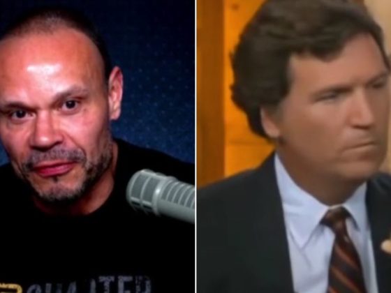 Conservative podcaster Dan Bongino, left, discusses Tucker Carlson's no longer being with Fox News.