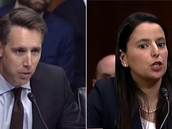 Missouri Sen. Josh Hawley is pictured on the left; Washington D.C. Court of Appeals Judge Loren AliKhan is pictured on the right.
