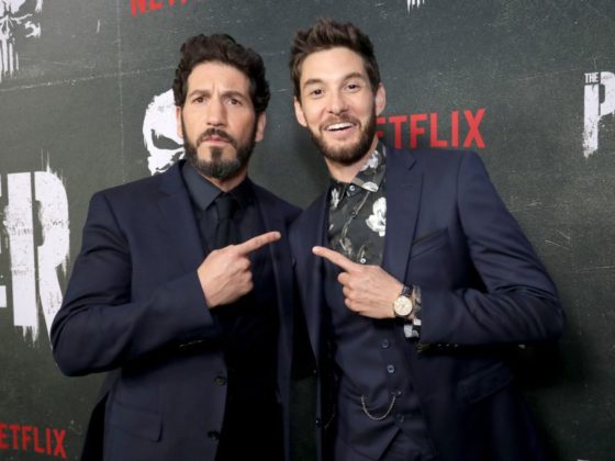 Jon Bernthal and Ben Barnes attend "Marvel's The Punisher" Seasons 2 Premiere at ArcLight Hollywood on Jan. 14, 2019, in Hollywood, California.