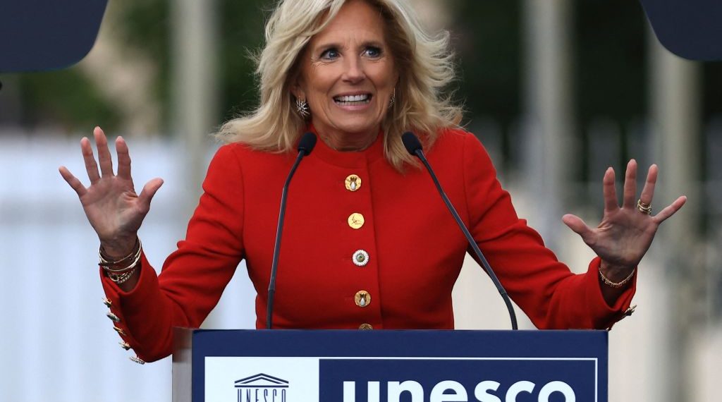 Jill Biden Seen in Photo Smiling from Ear to Ear with Drag Queens