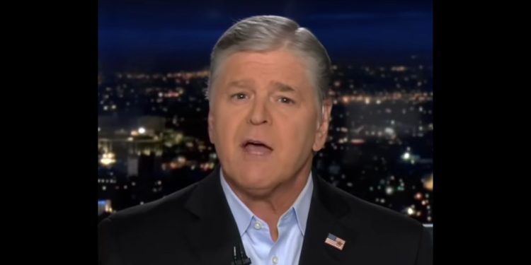 Sean Hannity hosts "Hannity" on Fox News on Tuesday.