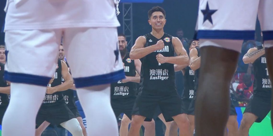 New Zealand began its Basketball World Cup game Saturday against Team USA with a Maori Haka dance.