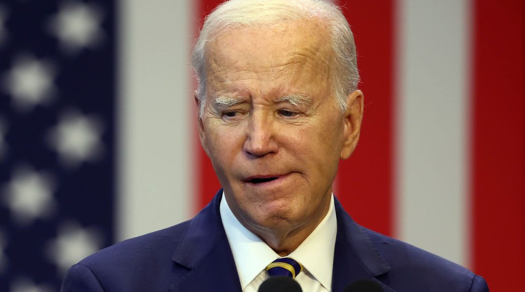 LARGO, MARYLAND - SEPTEMBER 14: U.S. President Joe Biden delivers remarks at Prince George's Community College on September 14, 2023 in Largo, Maryland. Biden spoke on his economic plan, "Bidenomics," outlining his plan to create jobs, reduce inflation and increase wages while comparing it to the Republican's plan that he says will hurt the middle class and cut the social safety net. (Photo by Kevin Dietsch/Getty Images)