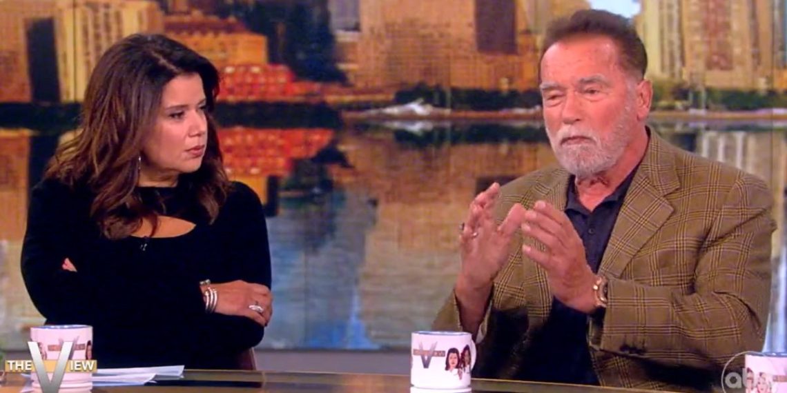Arnold Schwarzenegger speaks on ABC's "The View."