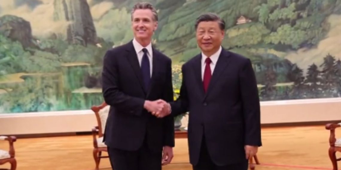 California Gov. Gavin Newsom met with Chinese President Xi Jinping during a visit to China.