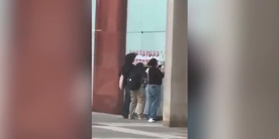 Video Captures People at NYU Tearing Down Posters Featuring People Kidnapped by Hamas