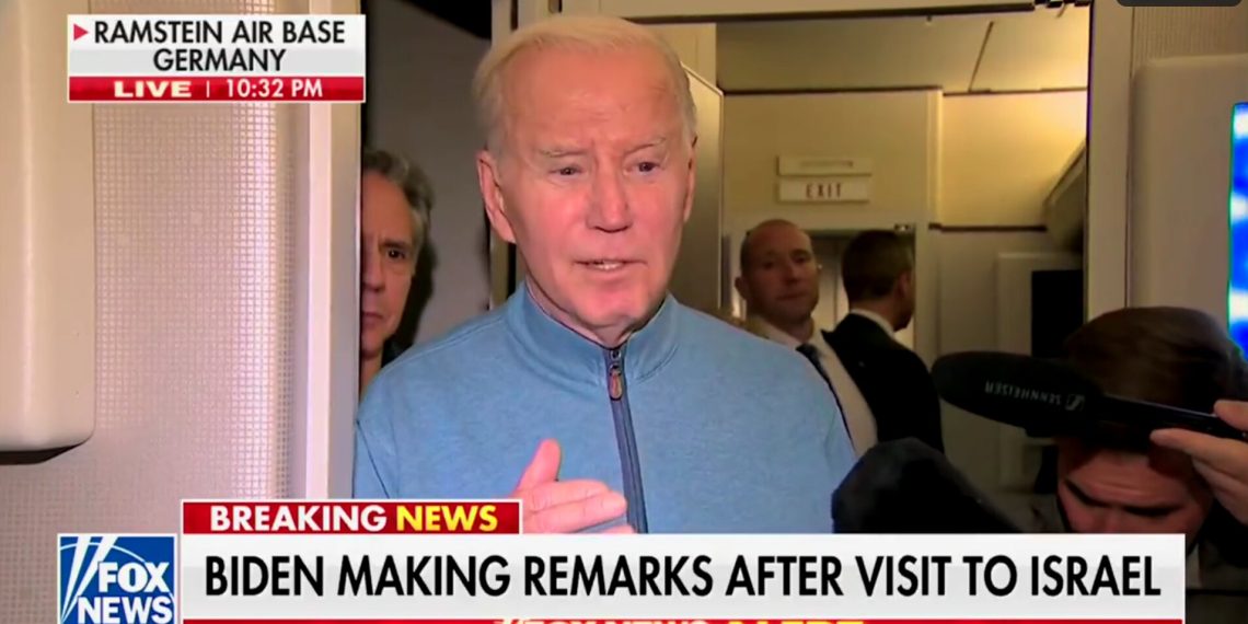 Biden Cracks Joke About Palestinian Terrorists After Hospital Blast: ‘Gotta Learn to Shoot Straight’