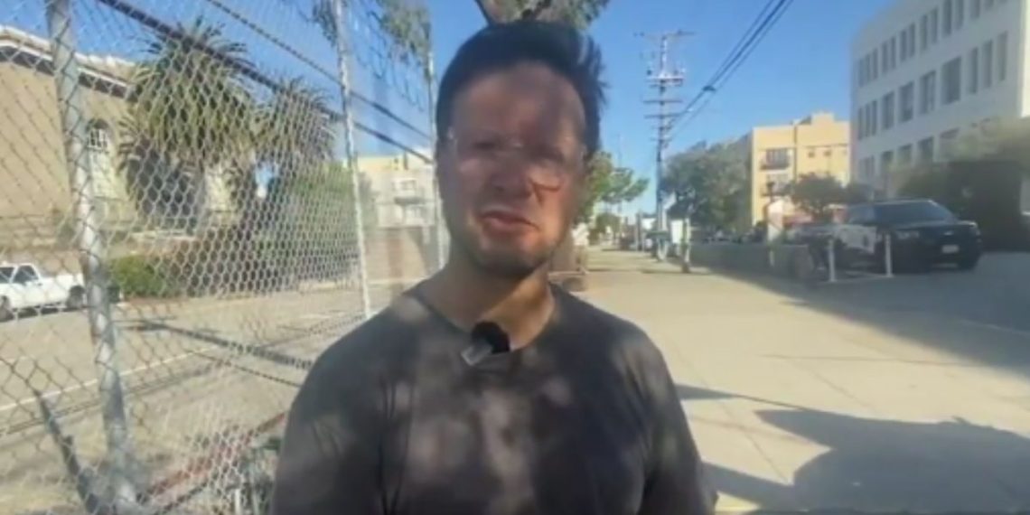 Convicted pedophile Adam Moore set up camp across the street from a San Francisco grade school with a sign offering "free fentanyl 4 new users."