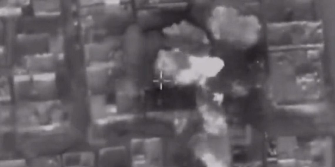 An Israeli Defense Forces video shows what the IDF says was the airstrike that wiped out a key Hamas commander.