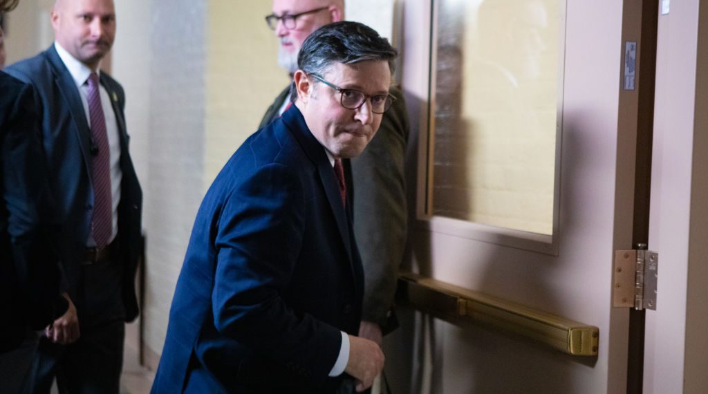 Liberal Media Shrieks in Fear Over Flag Outside Speaker Johnson’s Office