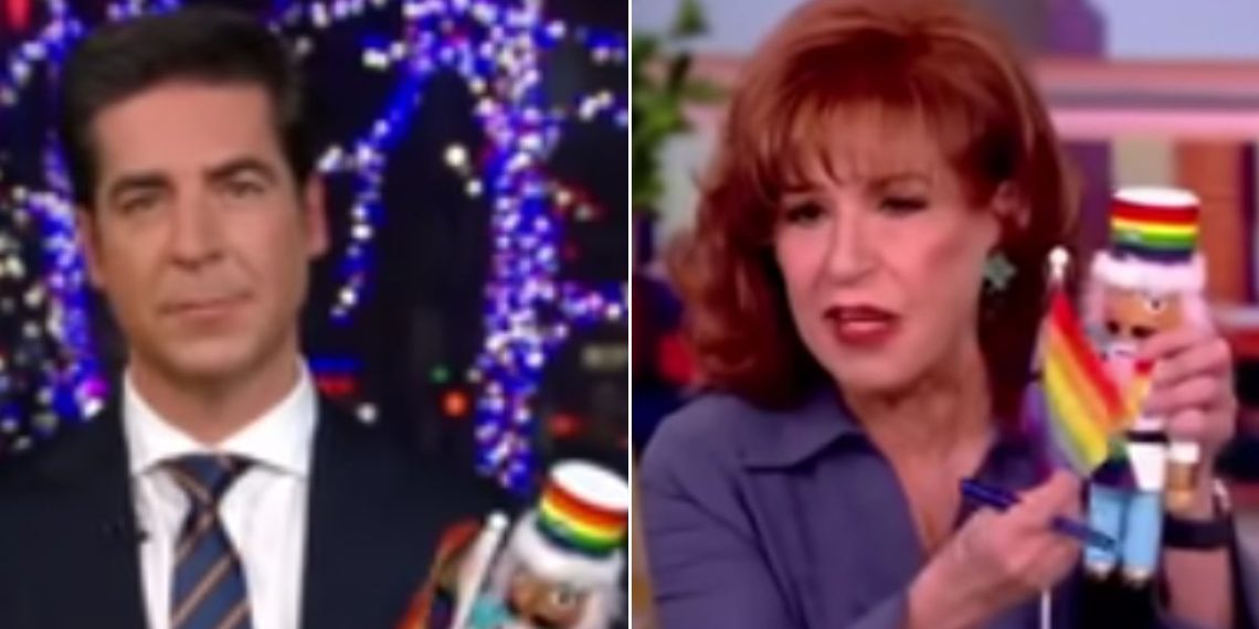 Fox News host Jesse Watters said Joy Behar of ABC's "The View" should have all her nutcrackers confiscated "for my safety, and the safety of all men everywhere."