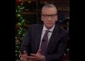 This Twitter screen shot shows Bill Maher reacting in the middle of a monologue about the ongoing conflict between Israel and Hamas.