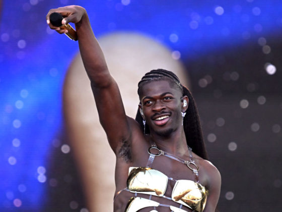 GLASTONBURY, ENGLAND - JUNE 25: Lil Nas X performs on stage during Day 5 of Glastonbury Festival 2023 on June 25, 2023 in Glastonbury, England. (Photo by Leon Neal/Getty Images)