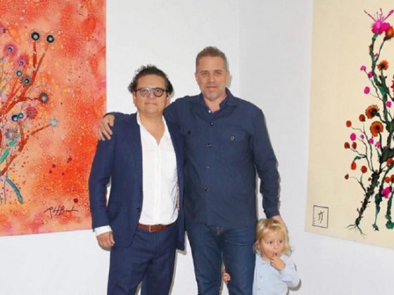 Hunter Biden with his art gallerist Georges Bergès, left, and youngest son, Beau Biden Jr.