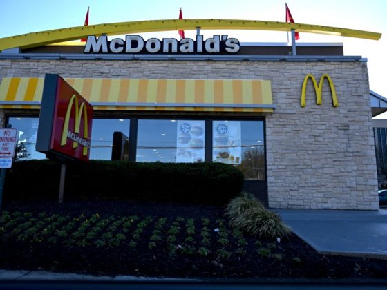 A McDonald's is seen in Tysons, Virginia, on February 5, 2024. McDonald's reported higher quarterly profits Monday, although comparable sales growth slowed as it cited a blow from war in the Middle East. The big restaurant company, which has enjoyed robust revenues as inflation drove customers to the chain, still achieved sales increases, but not as big as inflation has moderated. Global comparable sales grew 3.4 percent in fourth quarter, down from 8.8 percent in the third quarter and below the annual average. McDonald's reported its Q4 US sales growth at 4.3%, under the 4.45% increase Wall Street anticipated. (Photo by ANDREW CABALLERO-REYNOLDS / AFP) (Photo by ANDREW CABALLERO-REYNOLDS/AFP via Getty Images)