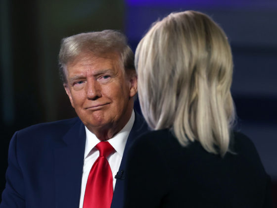 GREENVILLE, SOUTH CAROLINA - FEBRUARY 20: Republican presidential candidate, former U.S. President Donald Trump participates in a Fox News town hall with host Laura Ingraham at the Greenville Convention Center on February 20, 2024 in Greenville, South Carolina. South Carolina holds its Republican primary on February 24. (Photo by Justin Sullivan/Getty Images)