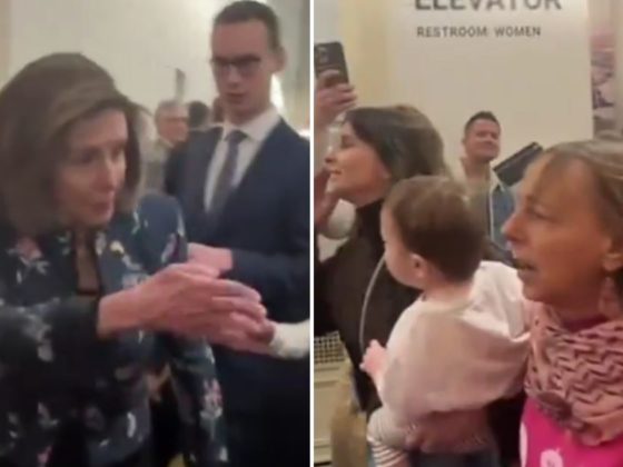 Nancy Pelosi and Code Pink protesters