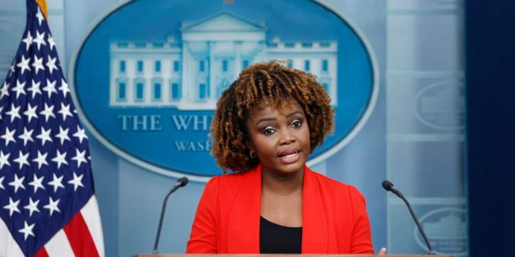KJP Declares Press Gaggle off the Record as Obama’s Voice Is Heard