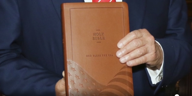 Trump Selling Bibles to Help Financial Woes — Swear to God