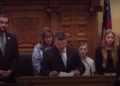 Laken Riley's father speaking to the Georgia State Senate