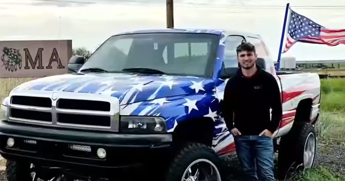 High School Student Who Refused to Remove US Flag from Truck Puts His Vehicle to Work, Drives Across Country for an Amazing Reason
