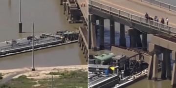 Auto traffic was halted until engineers could inspect the bridge to determine whether it's safe to cross