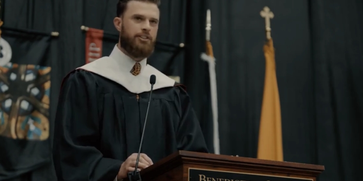 Super Bowl Champion Swipes at ‘Delusional’ Biden in Commencement Speech