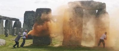 Radical Enviros Backed By Rich American Liberals Deface Stonehenge