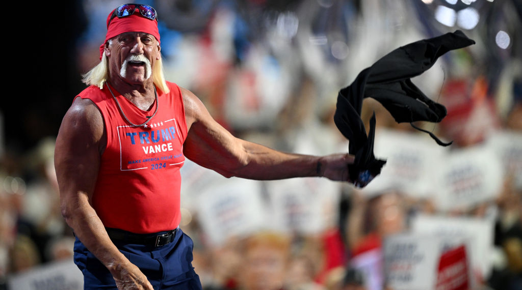 Watch: Hulk Hogan Rips Shirt to Reveal Trump-Vance Top at RNC