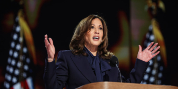 Trump Posts Live Reaction to Harris’ Speech