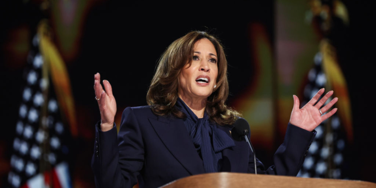Trump Posts Live Reaction to Harris’ Speech