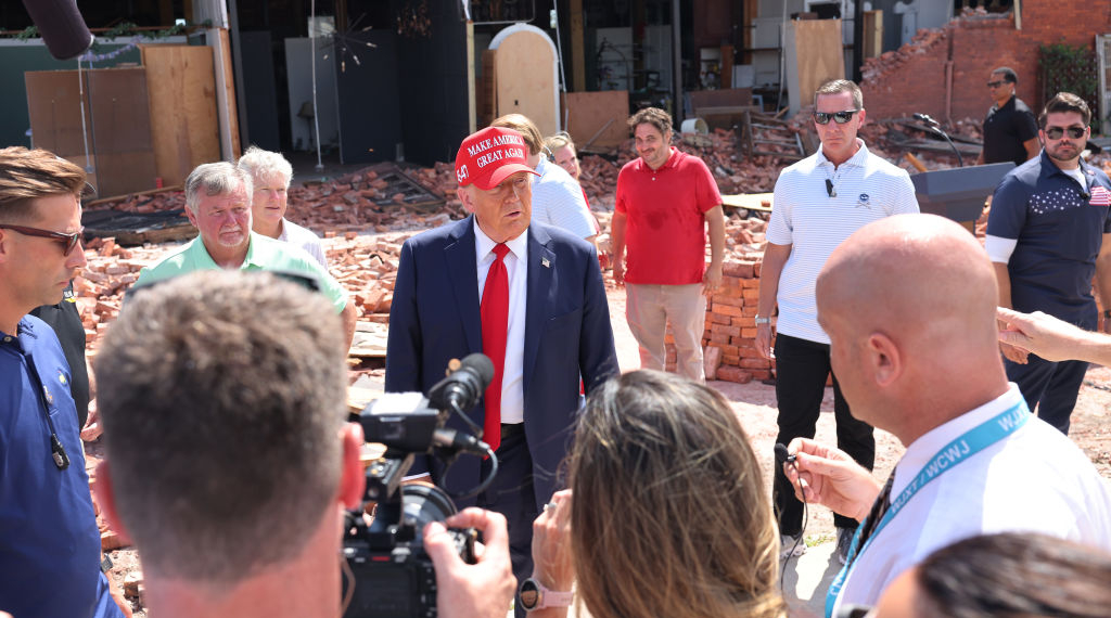 Trump Visits Georgia to Tour Hurricane Helene Damage, Launches GoFundMe to Help Victims