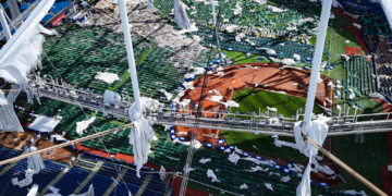 ‘OMG’: Video Captured of Hurricane Milton Tearing Roof off Tampa Bay Rays’ Stadium