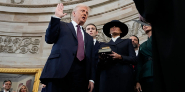 Trump’s Hand Not on Bible When He Takes Oath