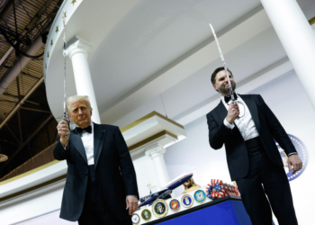 Watch: Trump Grooves to YMCA, Uses Sword