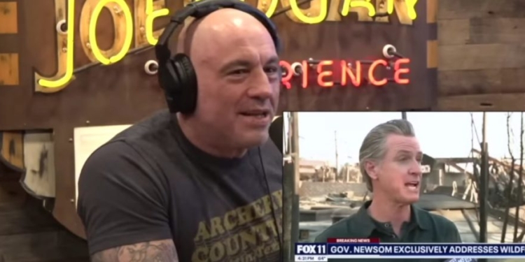 ‘This Is So Disgusting’: Joe Rogan Unloads On Gavin Newsom For ‘Creepy’ Behavior In Front Of Wildfire Wreckage