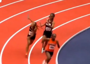 Track Star Bashed Over Head By Opponent With Baton