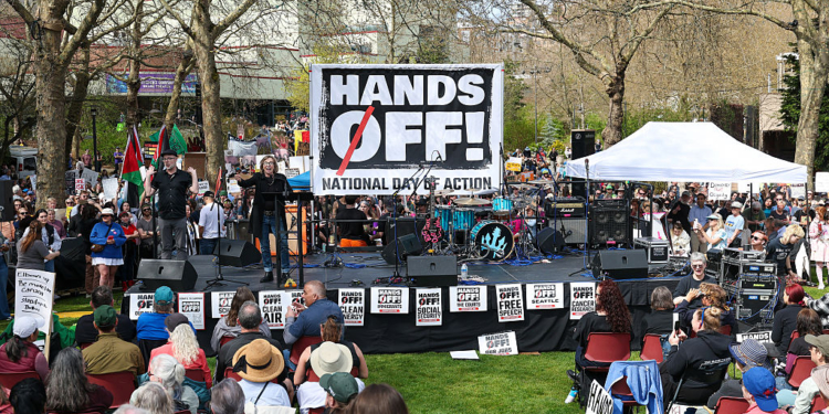 Thousands Take Part in ‘Hands Off’ Protests