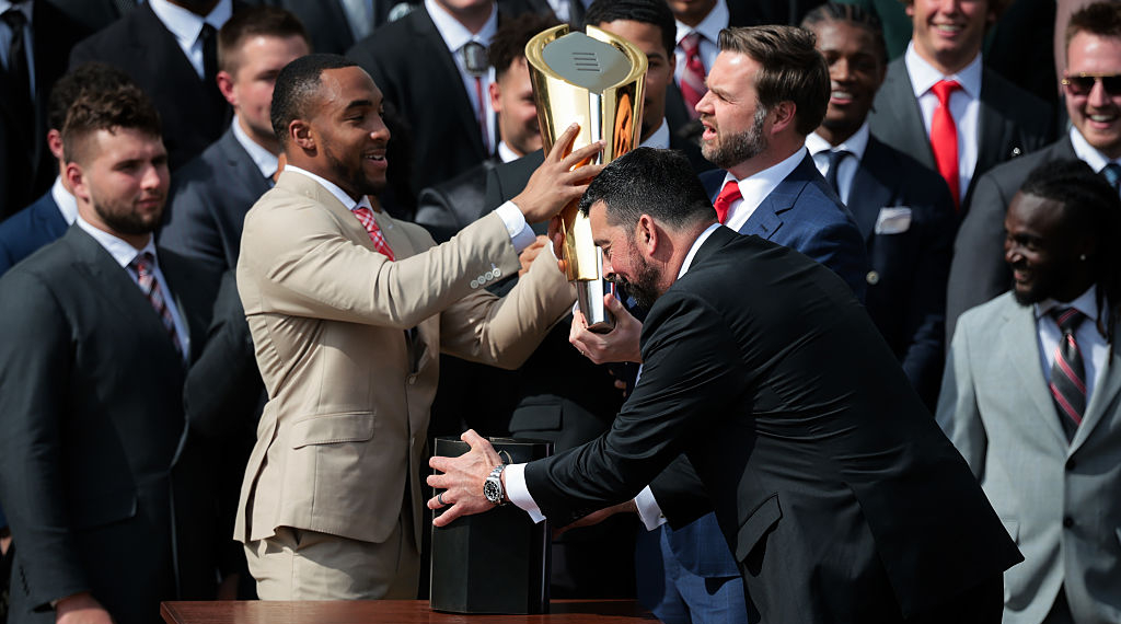 JD Vance Cracks Joke After Video Shows Trophy Fumble