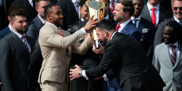 JD Vance Cracks Joke After Video Shows Trophy Fumble
