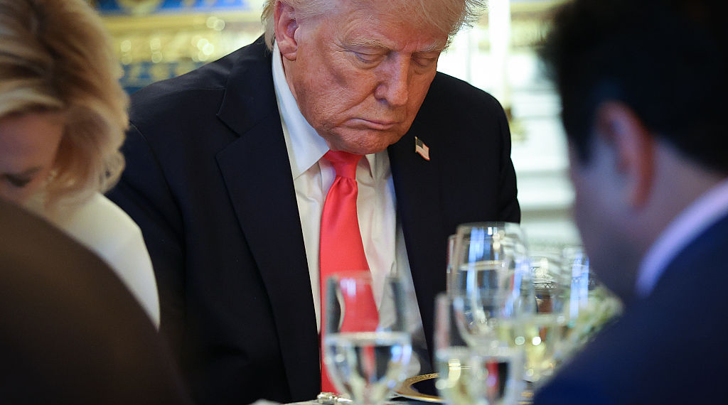 Trump Takes Part In Easter Prayer Dinner: ‘It Will Always Be ‘In God We Trust’’