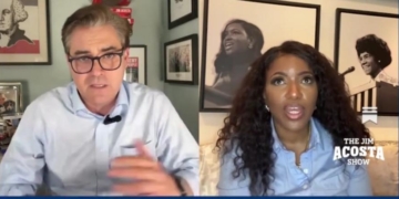 Jim Acosta, Jasmine Crockett Baselessly Petrified Trump Will Throw Her In The Slammer