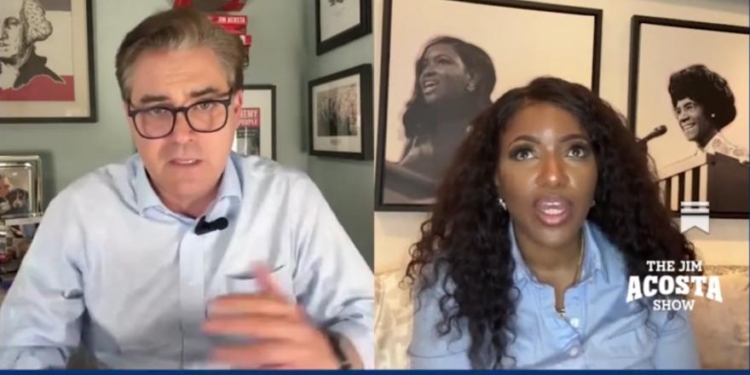 Jim Acosta, Jasmine Crockett Baselessly Petrified Trump Will Throw Her In The Slammer