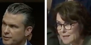 Jacky Rosen Gets Visibly Irked After Pete Hegseth Informs Her She Ran Out Of Time