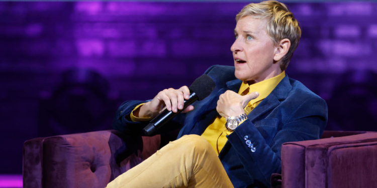 Comedian Ellen DeGeneres Points to Trump For Leaving US